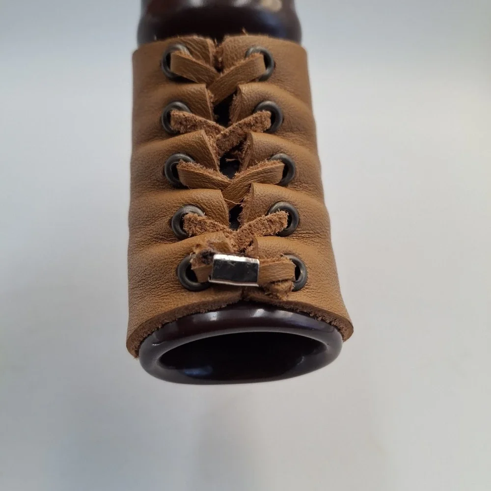 Nuvo Eco Ceramic Handy Coffee Bean Roaster Brown Leather Handle Made in Korea